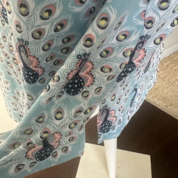 Munki Munki 2Pc Peacock Print Pajamas S - Picture 8 of 10
